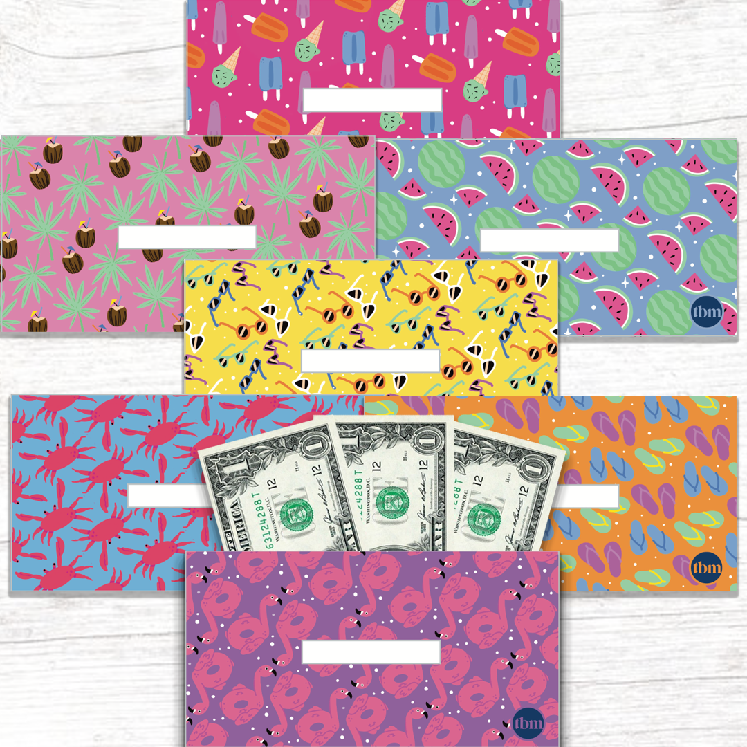 Summer Fun Theme Horizontal Cash Envelopes (Printable) – The Budget Mom