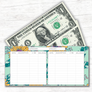 Sunflower Theme Horizontal Cash Envelopes (Printable)