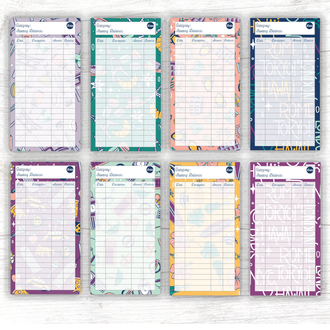 Vacation Theme Spending Trackers (Printable) – The Budget Mom
