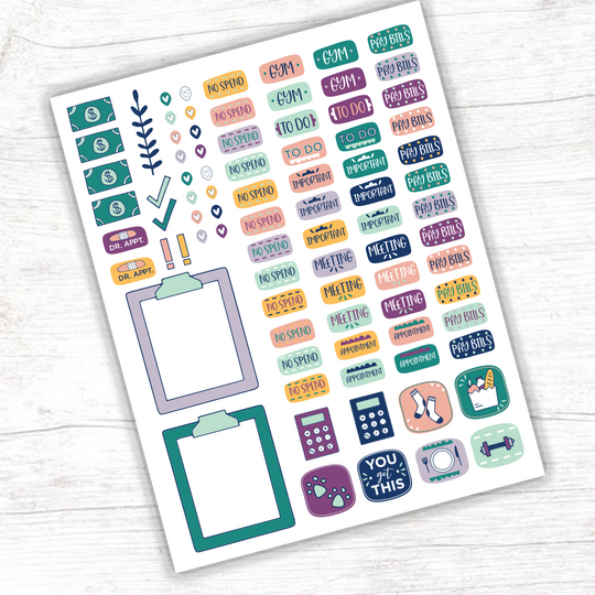 Planner & Budgeting Sticker Set
