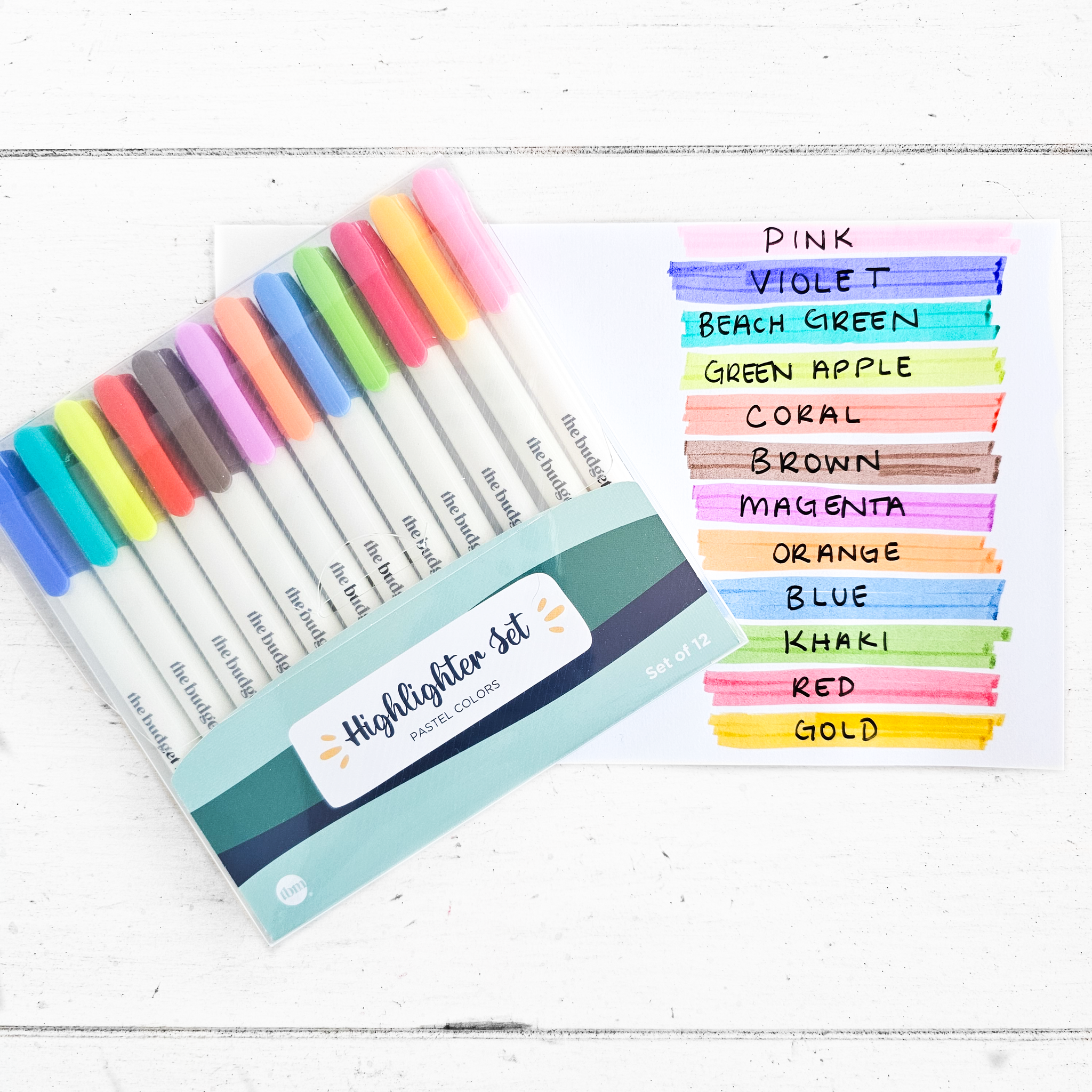 12-Pack TBM Highlighters – The Budget Mom