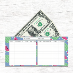 Summer Fun Theme Horizontal Cash Envelopes (Printable)