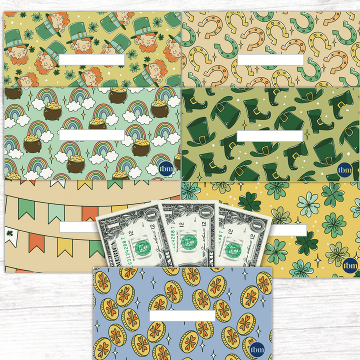 "Lucky" Theme Horizontal Cash Envelopes (Printable)