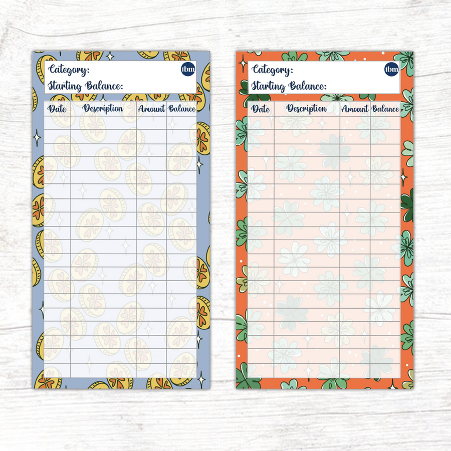 "Lucky" Theme Spending Trackers (Printable)