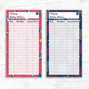 4th of July Theme Spending Trackers (Printable)