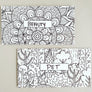 Coloring Design Horizontal Cash Envelopes (Printable)