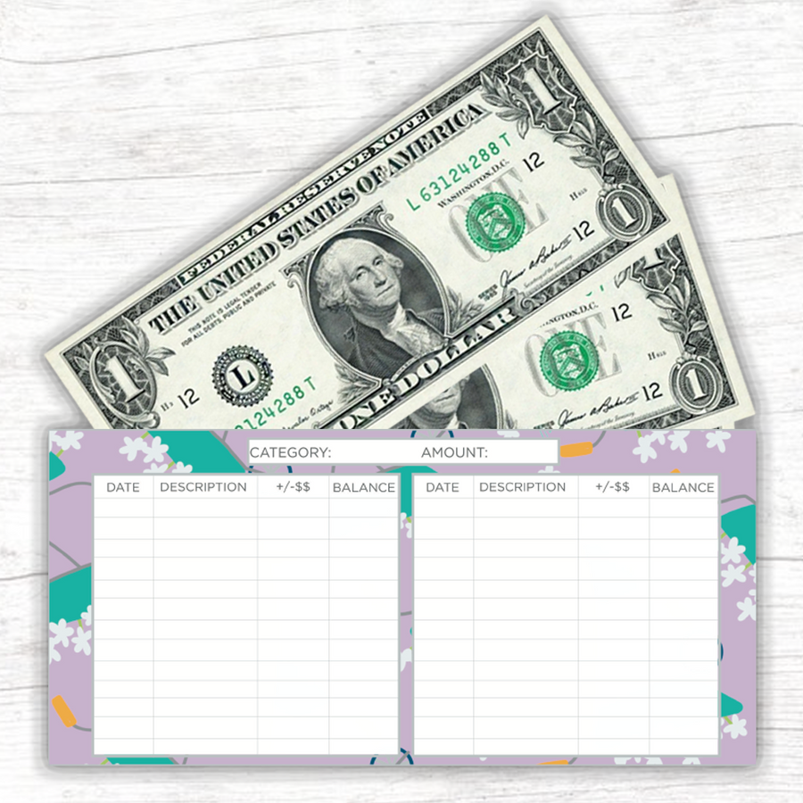 Garden Theme Horizontal Cash Envelopes (Printable)