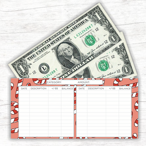 Holiday Cheer Theme Horizontal Cash Envelopes (Printable)