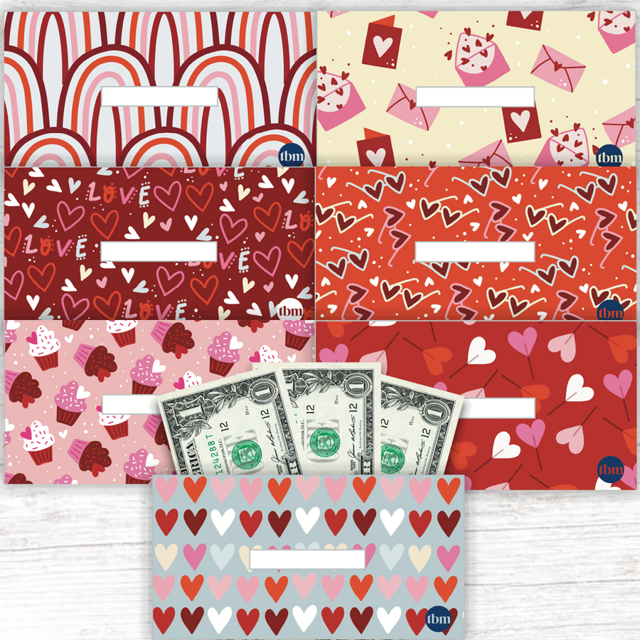 "Be My Valentine?" Theme Horizontal Cash Envelopes (Printable)