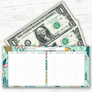 Summer Theme Horizontal Cash Envelopes (Printable)