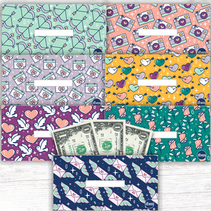 Love Theme Horizontal Cash Envelopes (Printable)