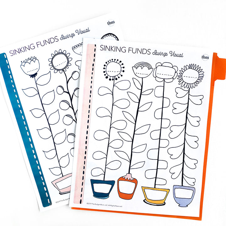Flower Sinking Fund Trackers (Printable)