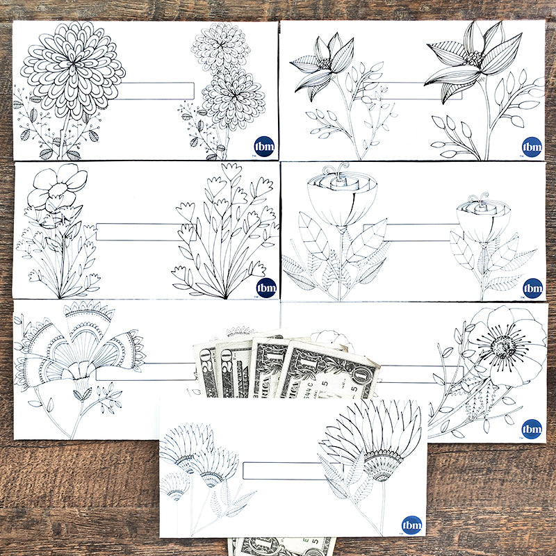 Fun Spring Horizontal Cash Envelopes (Printable)