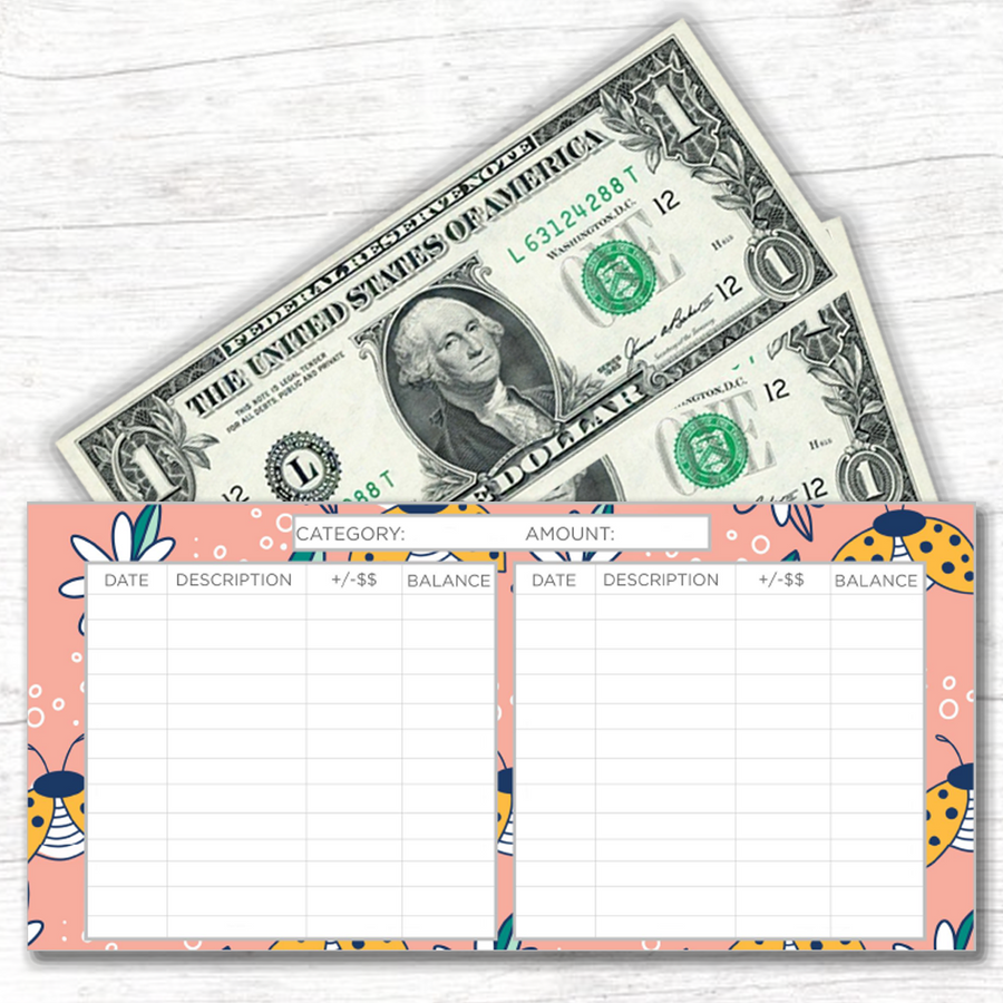 Ladybug Theme Horizontal Cash Envelopes (Printable)