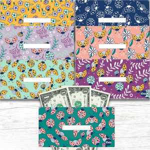 Ladybug Theme Horizontal Cash Envelopes (Printable)