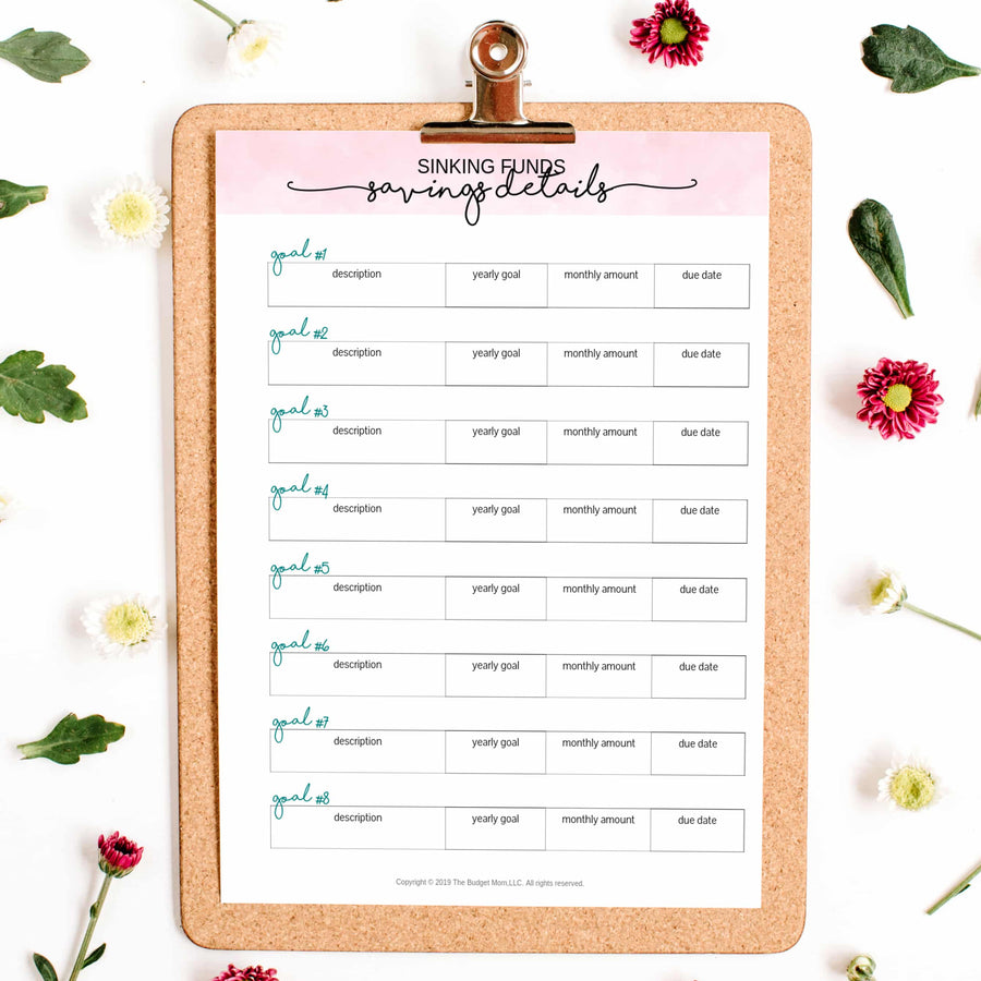 Sinking Funds Savings Trackers (Printable)