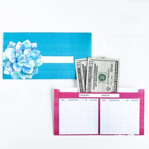 Spring Flower Design Horizontal Cash Envelopes (Printable)