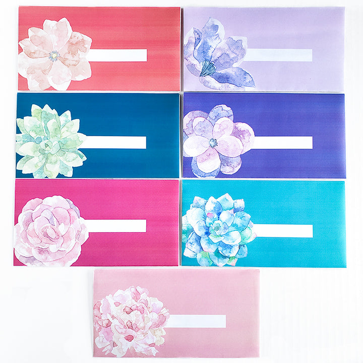 Spring Flower Design Horizontal Cash Envelopes (Printable)