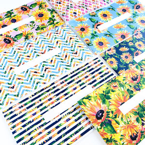 Sunflower Design Horizontal Cash Envelopes (Printable)