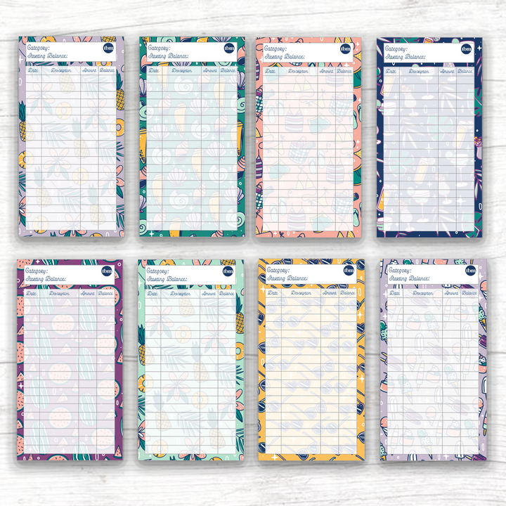 Summer Theme Spending Trackers (Printable)