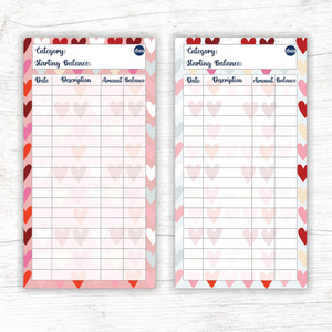 "Be My Valentine?" Theme Spending Trackers (Printable)