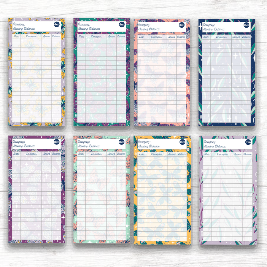 Butterfly Theme Spending Trackers (Printable)