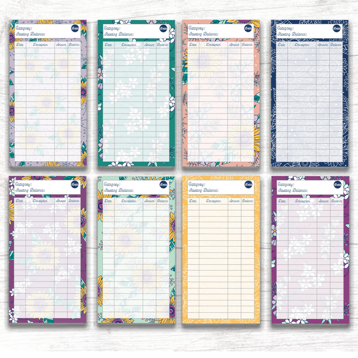 Sunflower Theme Spending Trackers (Printable)