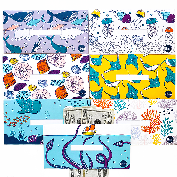 Under the Sea Horizontal Cash Envelopes (Printable)