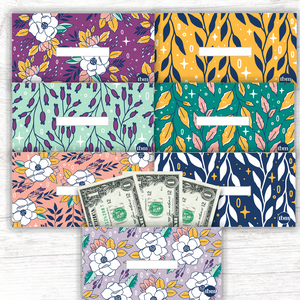 Fall Floral Theme Horizontal Cash Envelopes (Printable)