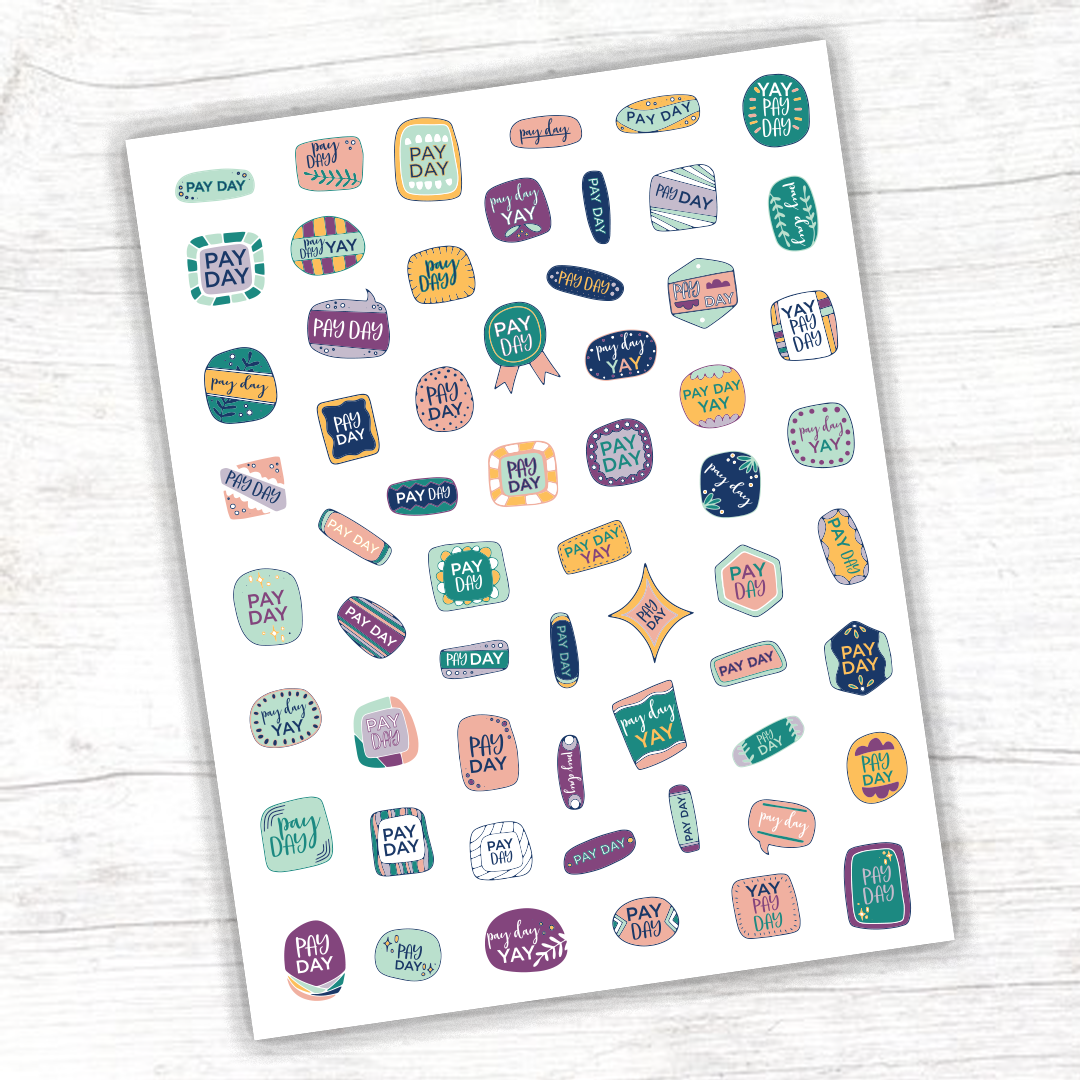 TPQ-011 Budget Stickers - 6 Sheet Set of 440+ Unique Budget Planner St –  The Planning Queen