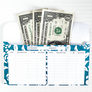 Rose Design Horizontal Cash Envelopes (Printable)