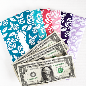Rose Design Horizontal Cash Envelopes (Printable)